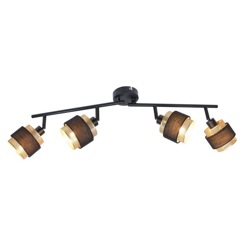 Reflektor sufitowy ruchomy Italux Renez czarny 4xE14x4W IP20 wym:22x70x10cm - 1 szt.