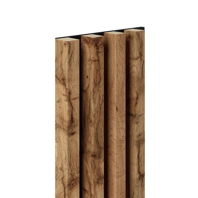 Lamel ścienny na czarnym filcu 4L Marbet Design WOODLINE MAXI 2700x177 Dąb Wotan 1 szt.