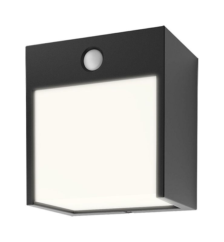 Kinkiet zewnętrzny z czujnikiem Rabalux Balimo czarny matowy-biały LED 12W 4000K 560lm IP44 wym: 13 x 12 x 9,5 cm - 1 szt.