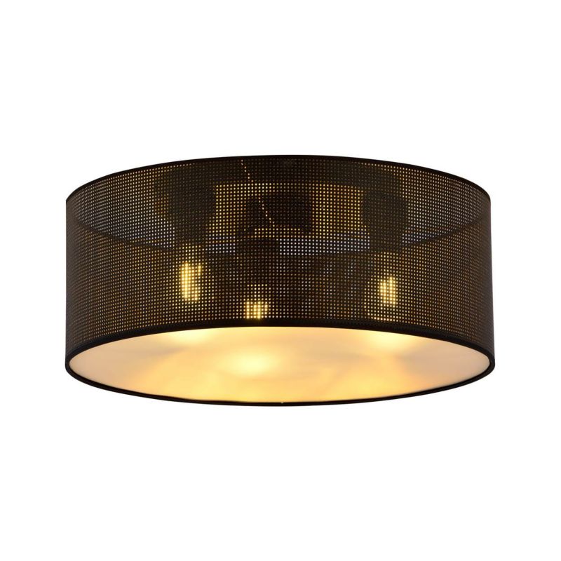 Plafon sufitowy nowoczesny Emibig Aston czarno-złoty 3 x E27 x 10W IP20 wym: 20 x 50 x 50 cm - 1 szt.