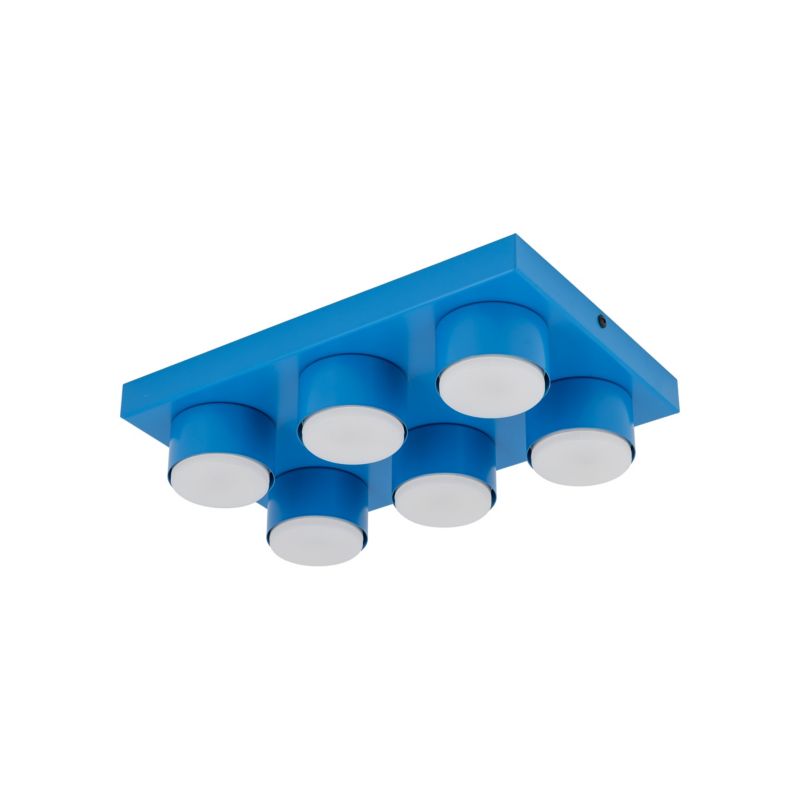 Plafon TK-Lighting Brix niebieska lampa sufitowa 6x GX53 8W 3000K -1szt