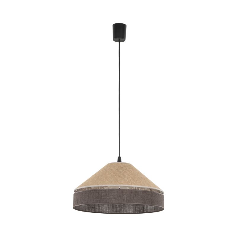 Lampa wisząca Tk Lighting eliss black juta 1xe27 stożek abażur - 1szt.