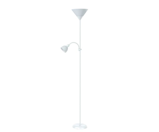 Lampa podłogowa stojąca Rabalux Action biała 2 x E27 x 85W wym: 178 x 24,2 x 24,2 cm - 1 szt.