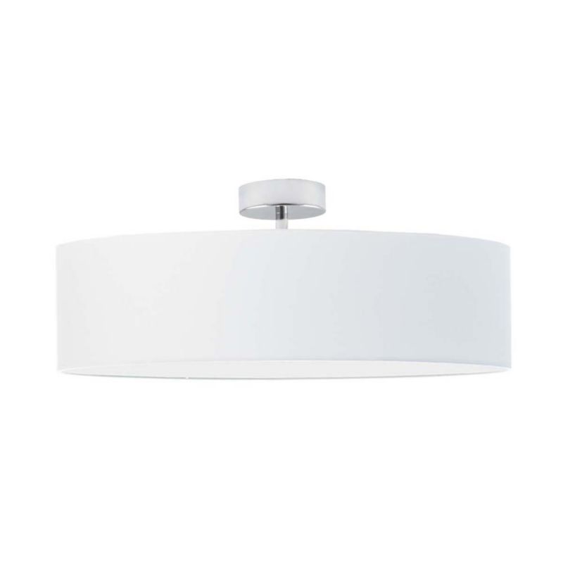 Lampa wisząca Volta Light Factory żyrandol plafon z abażurem stożek Chrom/Biały BLUES 60cm 1szt.