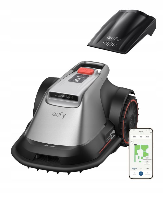 Robot koszący eufy E18, I Automatyczna kosiarka z aplikacją I Do 1200 m2