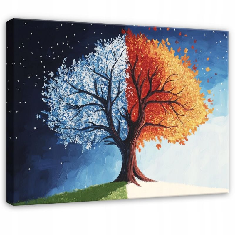 Obraz Abstrakcja Drzewo Życia Na Płótnie Canvas WALLARENA 60x40 cm Dekoracja Do Sypialni Salonu Kuchni 1 szt.