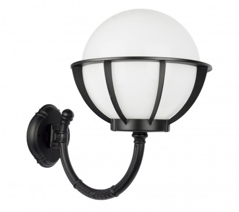 Kinkiet ścienny zewnętrzny SU-MA Kule czarny 1 x E27 x IP43 wym: 40 x 30 x 45 cm - 1 szt.