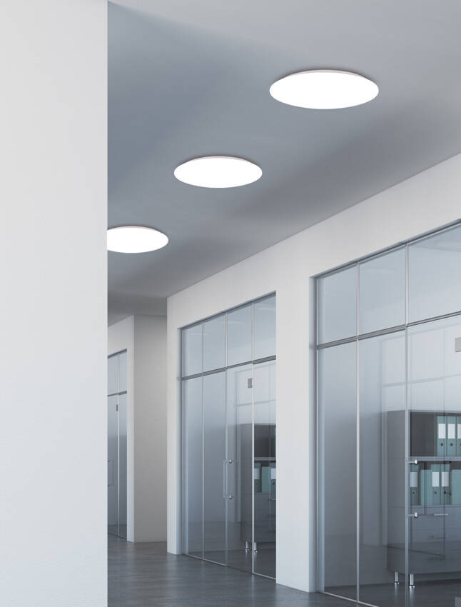 Biały plafon LED sufitowy do łazienki 28 cm MEGA