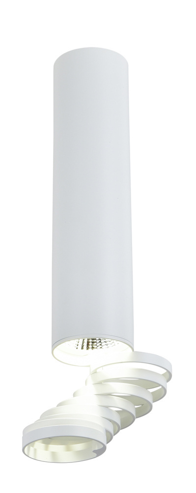 Biała lampa sufitowa tuba 20 cm do salonu nowoczesna aluminium