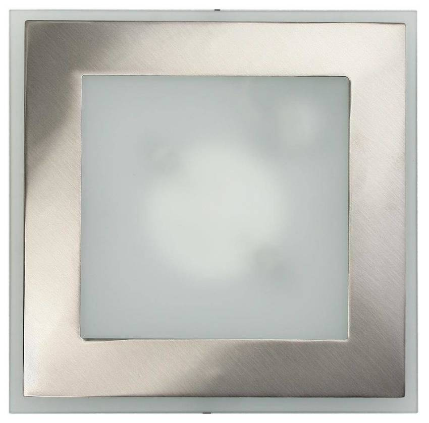 Biały plafon sufitowy do salonu i korytarza JUPITER 27x27 cm chrom