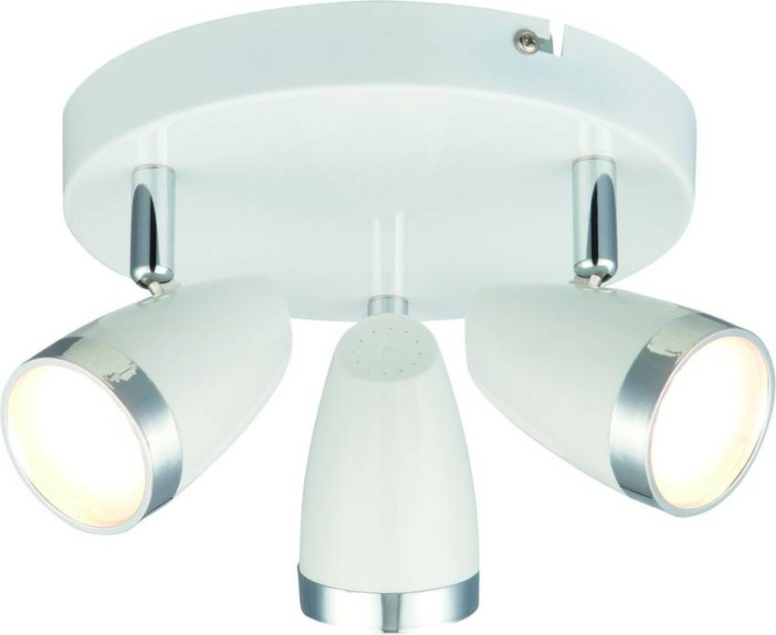 Biała lampa sufitowa LED plafon 3 źródła światła Blanca