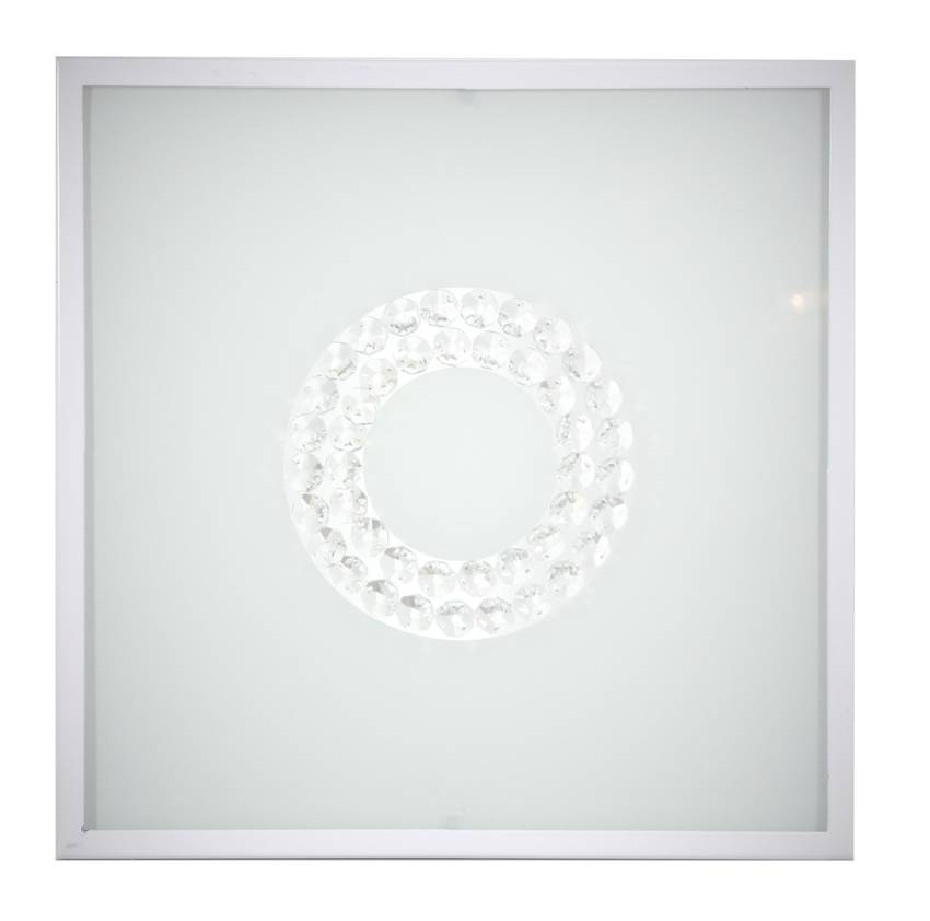 Biały plafon sufitowy LED 16W neutralny 29x29 cm do salonu