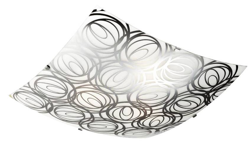Biała lampa sufitowa plafon do salonu SILK metal szkło