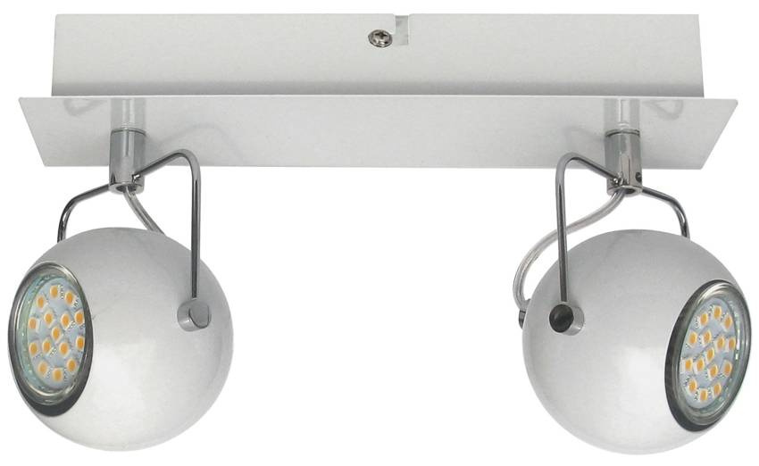 Biała lampa sufitowa listwa 2xGU10 do salonu TONY metal