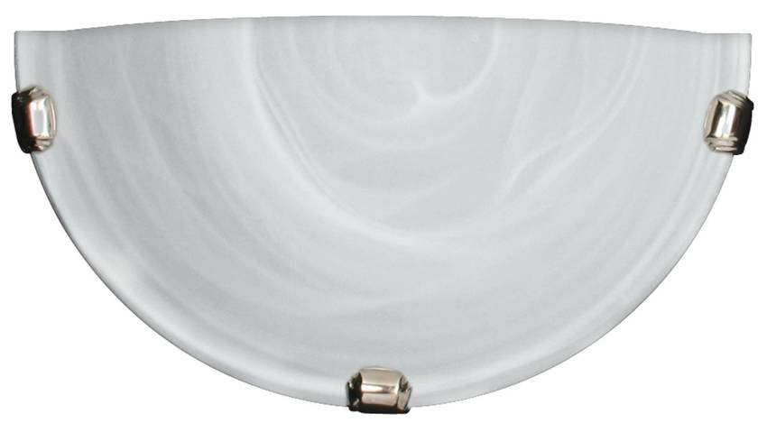 Biały plafon sufitowy 30 cm do salonu DUNA metal szkło