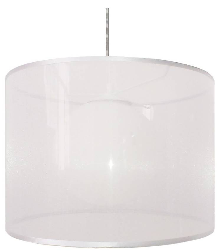 Biała lampa wisząca sufitowa do salonu CHICAGO regulowana 1xE27