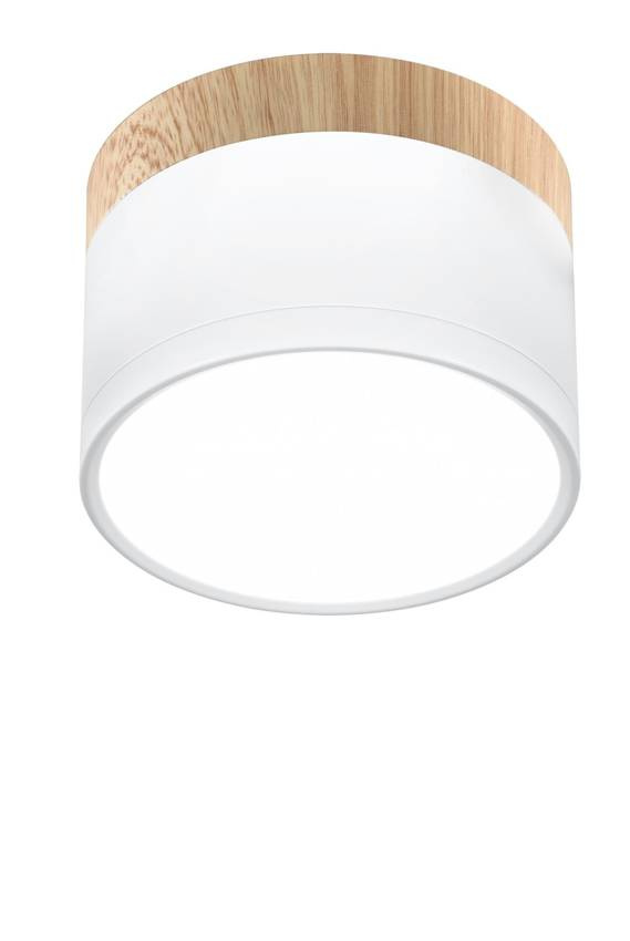 Biała lampa sufitowa LED 9W natynkowa 1-punktowa do salonu