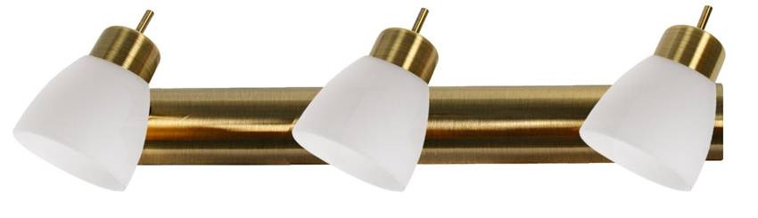 Biała lampa sufitowa listwa 3-punktowa do salonu VENICE patyna