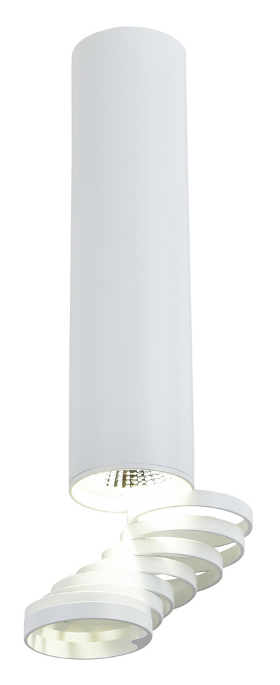 Biała lampa sufitowa tuba 1-punktowa do salonu z regulacją GU10 50W
