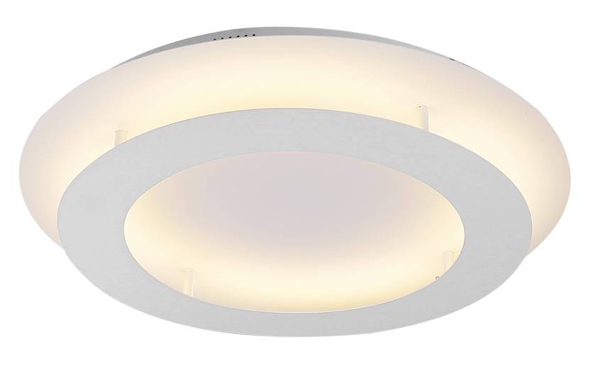 Biały plafon sufitowy LED 50 cm do salonu MERLE