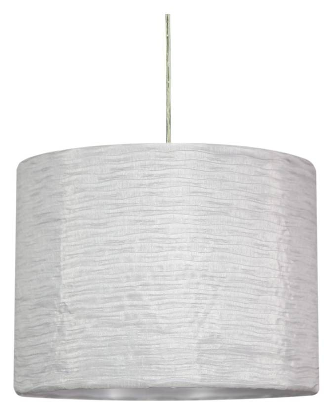 Biała lampa wisząca sufitowa do salonu SUMMER tkanina