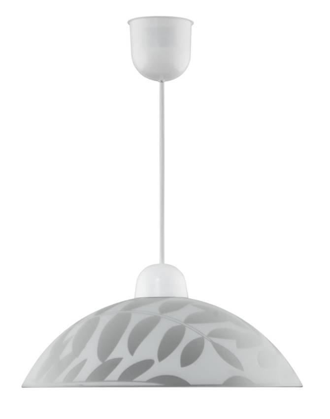 Biała lampa wisząca sufitowa z regulacją wysokości LETYCJA 1-płomienna
