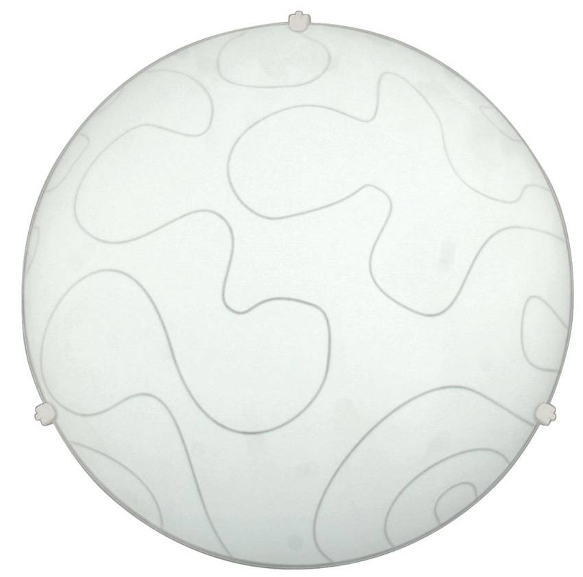 Biała lampa sufitowa plafon do salonu Malibu szkło metal