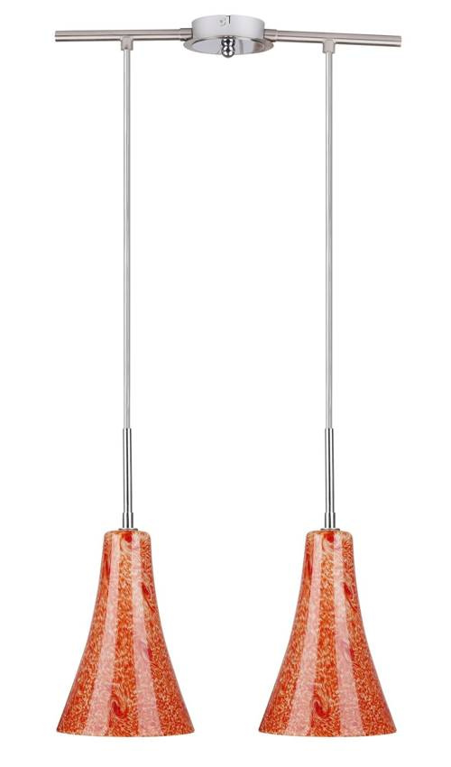 Lampa wisząca sufitowa z regulacją wysokości do salonu RUFI chrom satyna