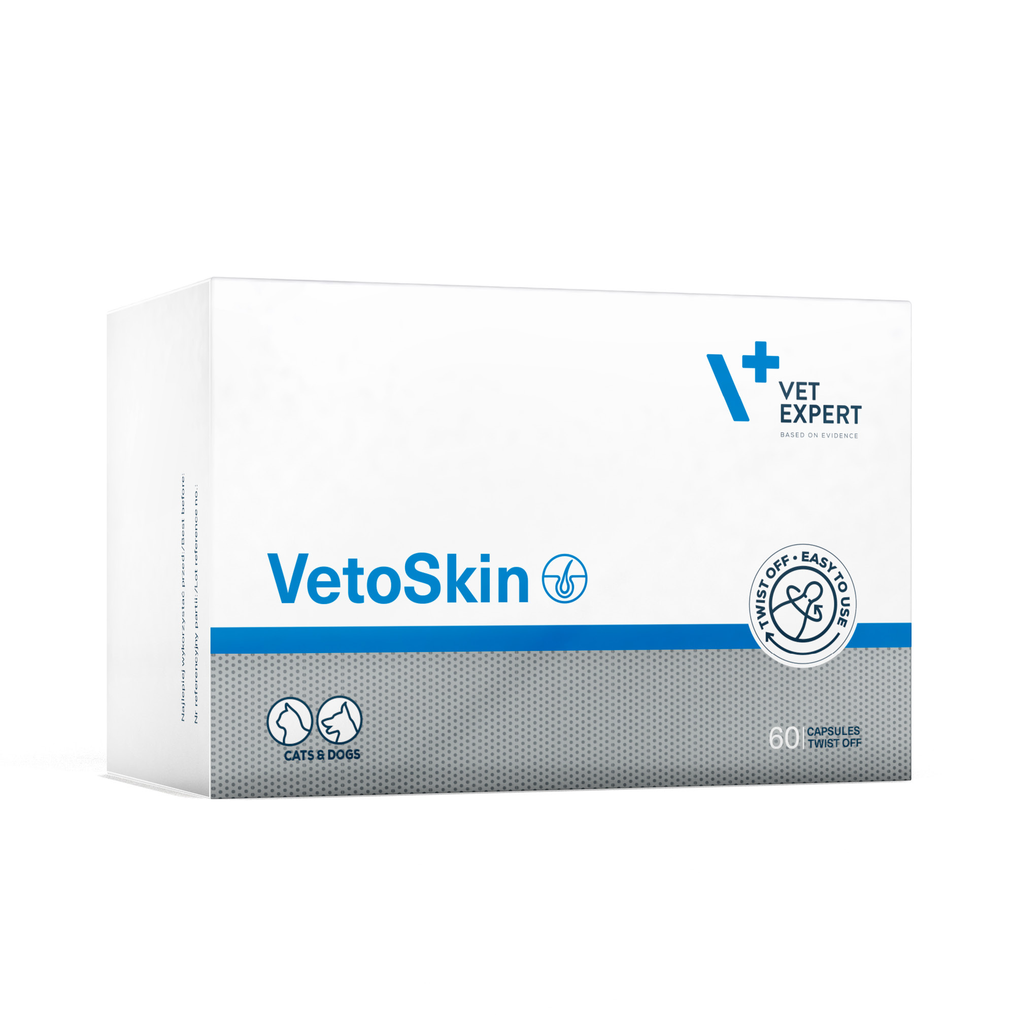 VetoSkin | VET EXPERT | 60 kaps. Twist Off | Na skórę i sierść | Dla psa i kota