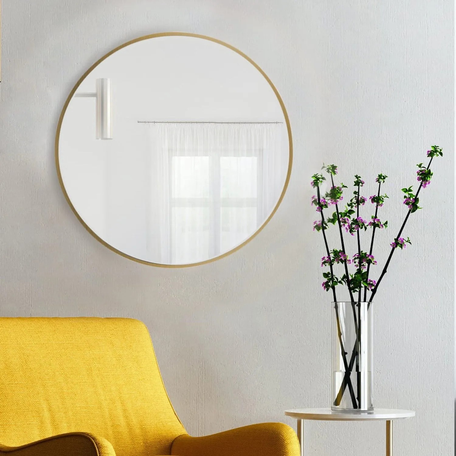 Lustro TBorder Round Złote bez led 60x60cm