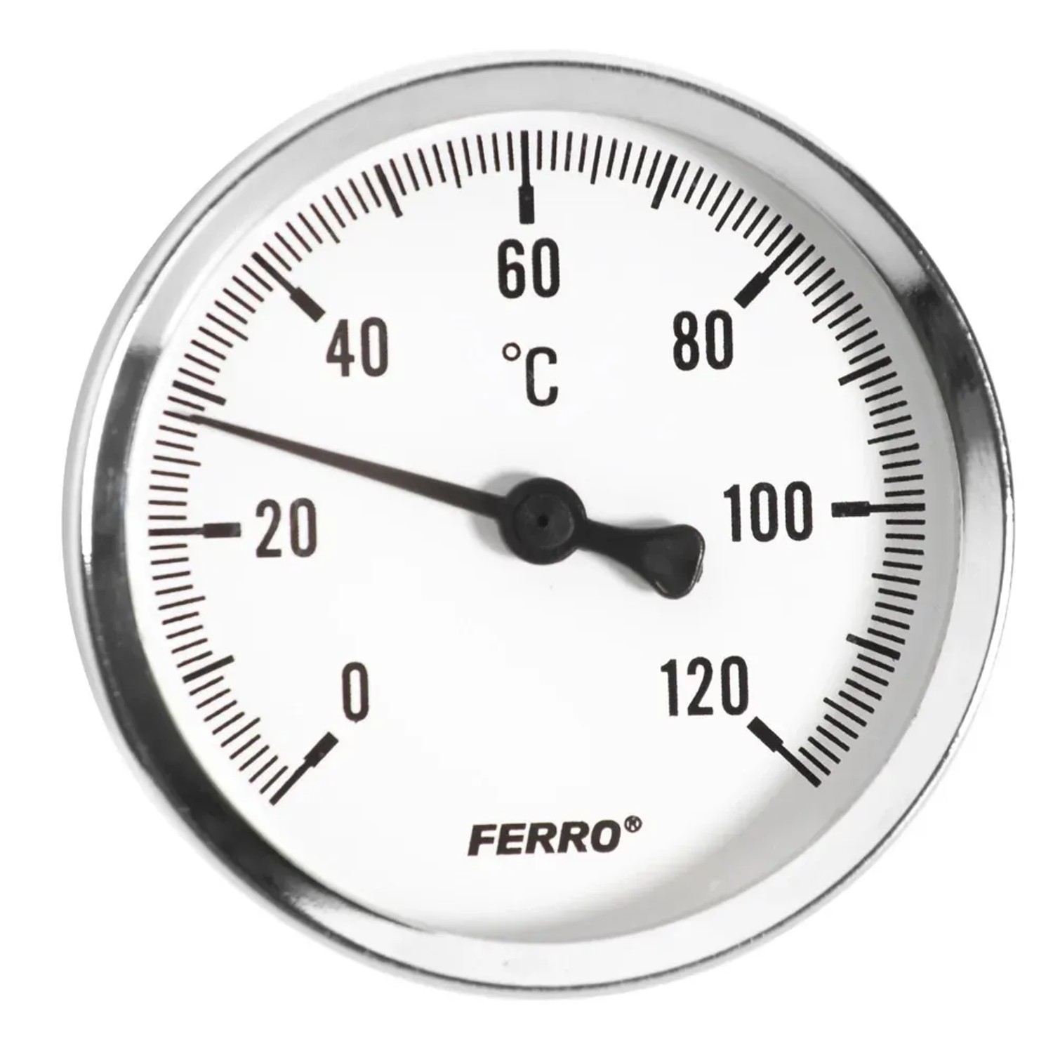 Ferro Termometr poziomy 120°C 1/2 63mm