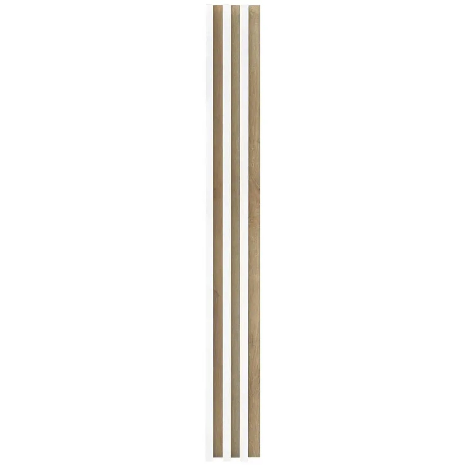 Lamele ścienne na HDF biały/Dąb Riviera 33x137x2650 mm