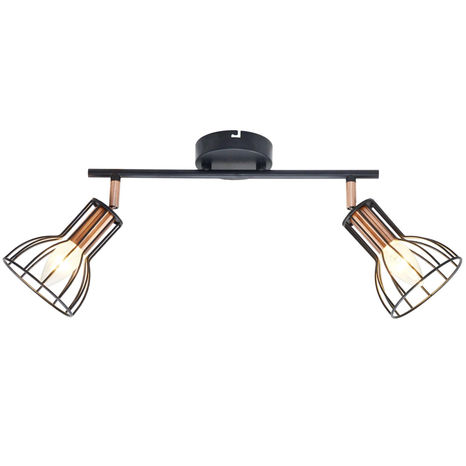 Polux Listwa halogenowa SOFIA czarna 2x8W E14