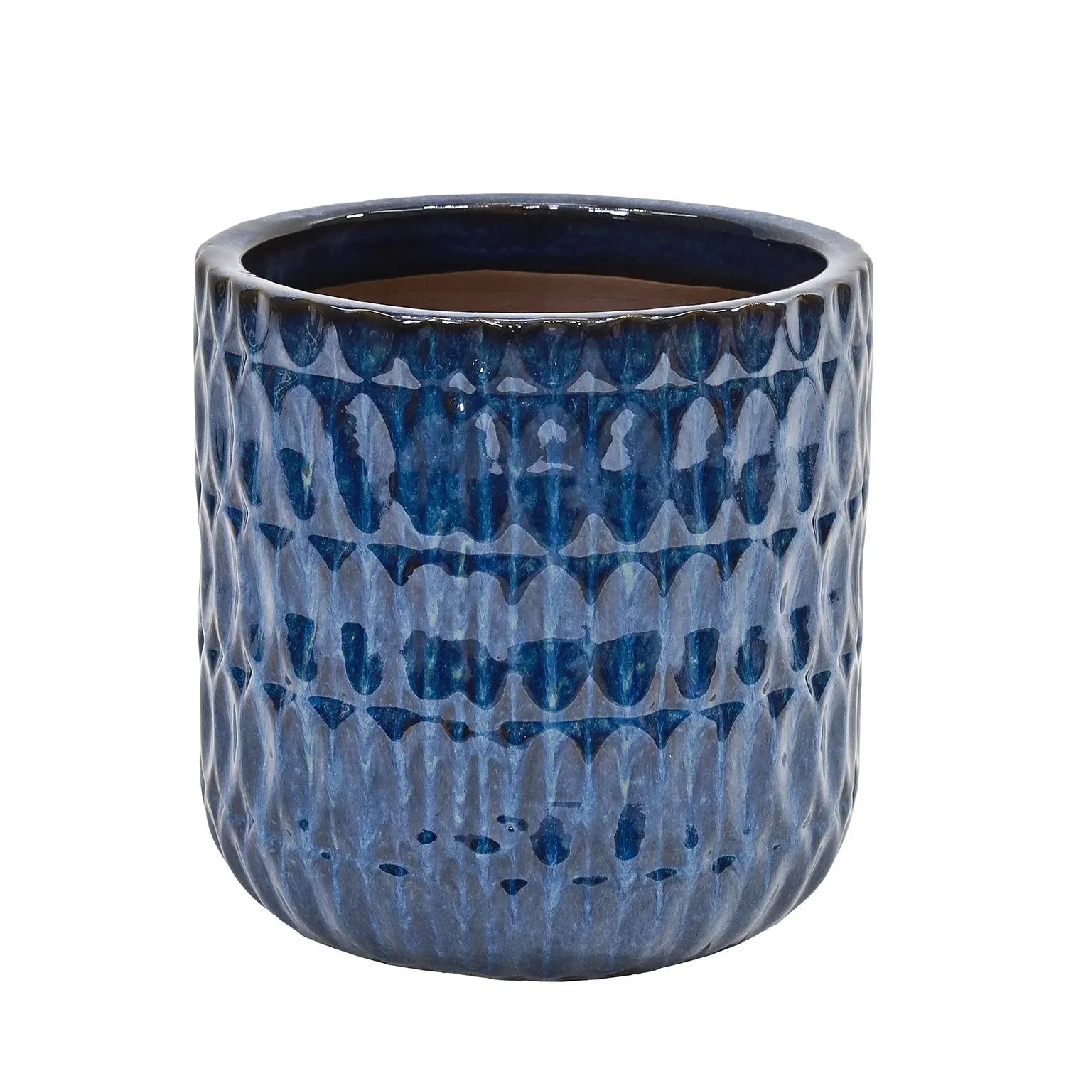 Donica ceramiczna Biella niebieska - 36x34 cm