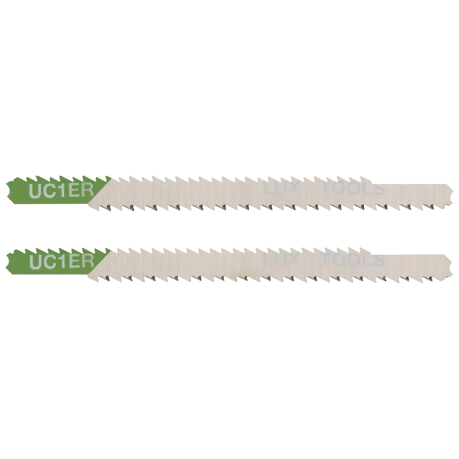 LUX-TOOLS Brzeszczoty do wyrzynarki 100 mm z uchwytem U, 2 sztuki.