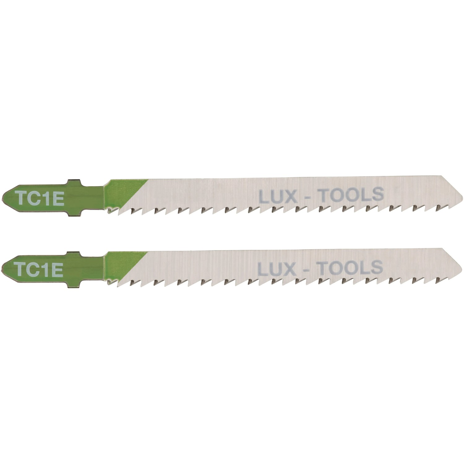 LUX-TOOLS Brzeszczoty do wyrzynarki 100 mm z uchwytem T, 2 sztuki.