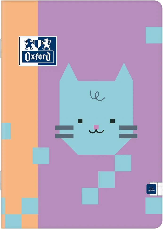 Zeszyt w kratkę Oxford Zoo Blocks, A5, 32 kartki, mix wzorów