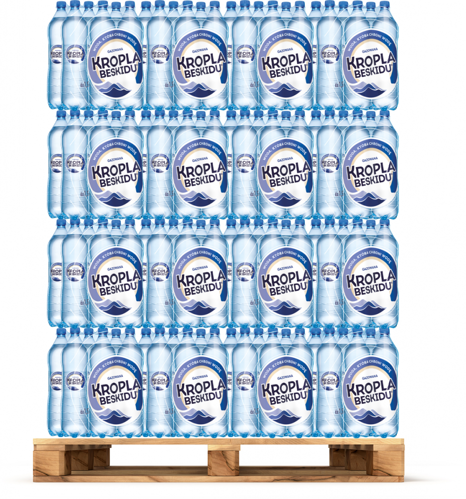 504x Woda gazowana Kropla Beskidu, 1.5l, butelka PET, KAUCJA