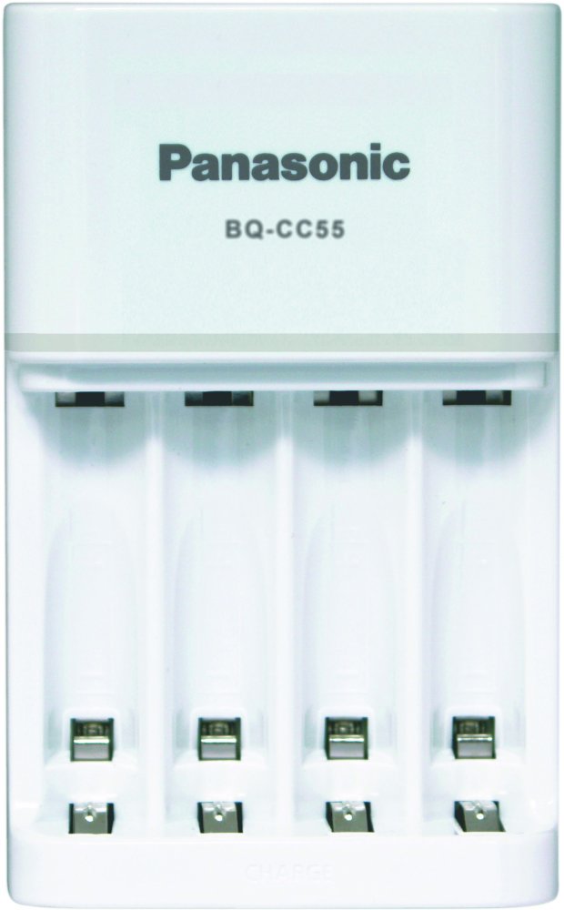 Ładowarka Panasonic Eneloop Smart and Quick BQ-CC55, AA, 4 kanały, biały