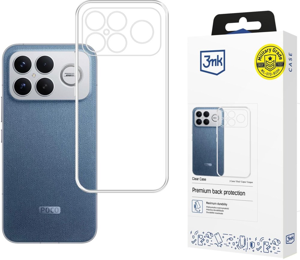 Etui na telefon 3mk Clear Case, do Poco F8 Ultra, transparentny