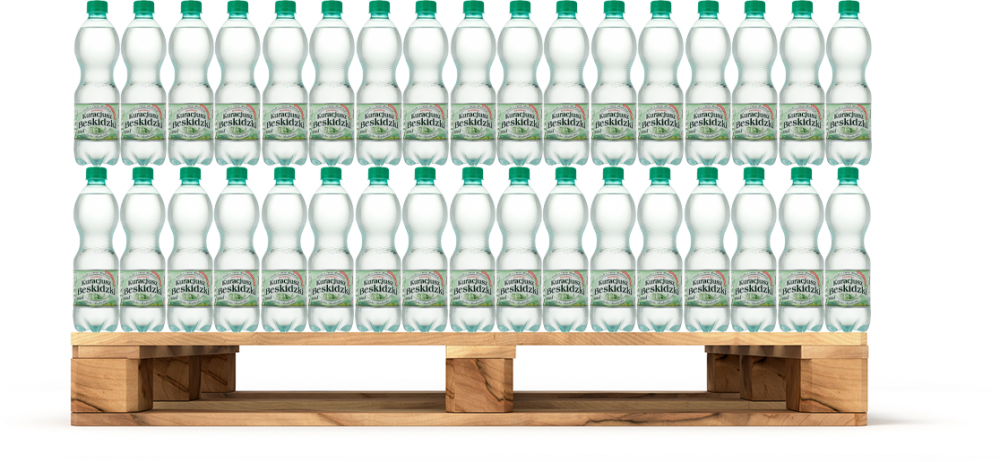 480x Woda gazowana Kuracjusz Beskidzki, 0.5l, butelka PET BEZ KAUCJI - paleta