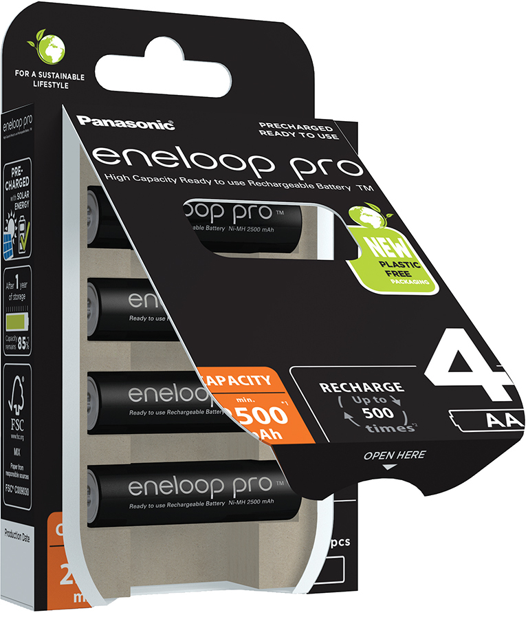Akumulator Panasonic Eneloop Pro, AA, 2500mAh, 4 sztuki