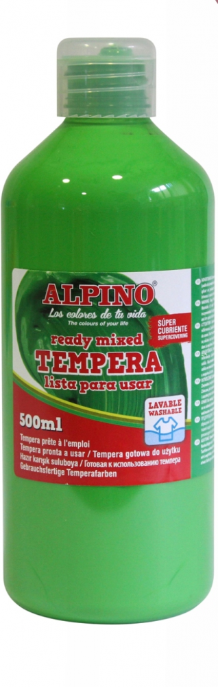 Farba plakatowa Alpino, w butelce, 500ml, jasnozielony