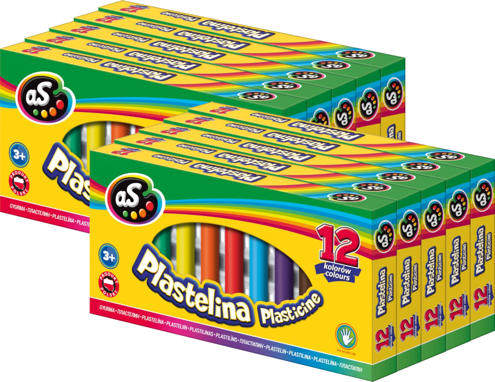 10x Plastelina Astra AS, 12 kolorów