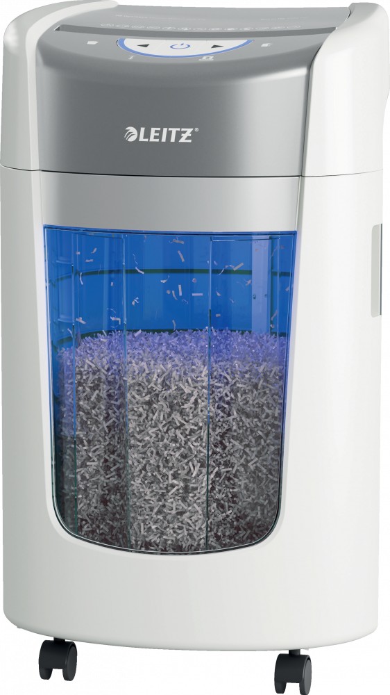 Niszczarka Leitz IQ Optimax Home Office 225, mikrościnek 2x15mm, 6 kartek, P-5 DIN, biały