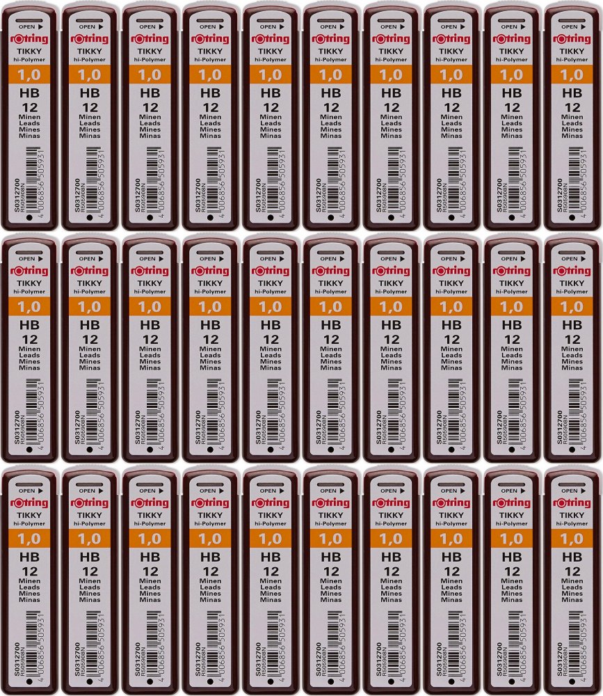 30x Grafity ołówkowe Rotring Tikky, 1mm, HB