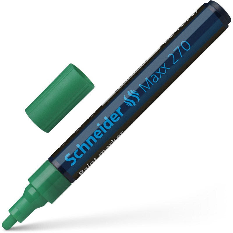 Marker olejowy Schneider, Maxx 270, okrągła, 1-3 mm, zielony