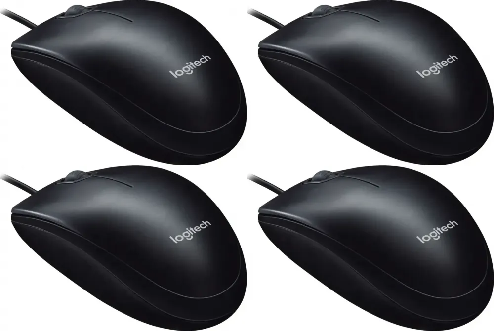 4x Mysz przewodowa Logitech M90, optyczna, czarny