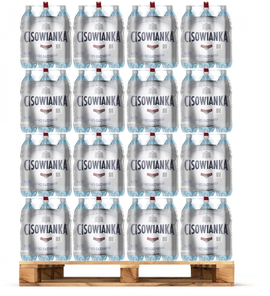 252x Woda lekko gazowana Cisowianka, 1.5L, butelka PET, KAUCJA