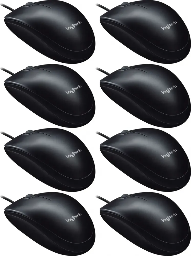 8x Mysz przewodowa Logitech M90, optyczna, czarny